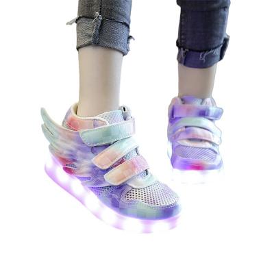 China Cotton Fabric Nine Rolls Usb Filling Fashion Led Lightweight Roller Skate Shoes For Women Sneakers With Wheels Two Wheels for sale