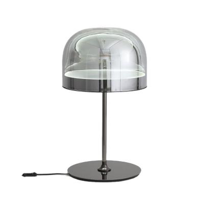 China Luxury Led Table Lamp Modern Crystal Glass Shade Table Lamp Modern Bed Side for sale