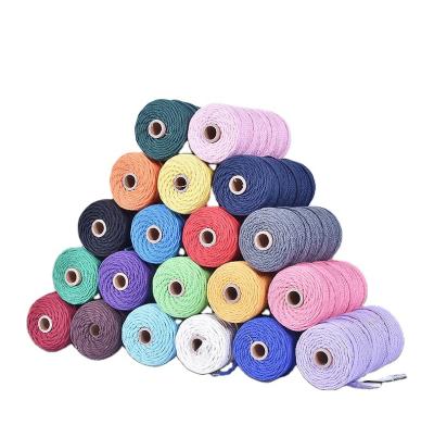 China Home Textile Wholesale Factory Diy Decoration Cord 1mm 2mm Cotton Macrame Cords Pet Toys for sale