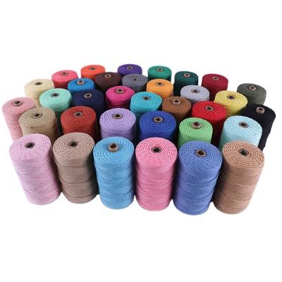 China Sustainable Customized Factory Diy Decoration Cord 1mm 2mmCotton Macrame Cords Pet Toys for sale