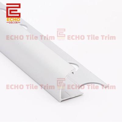 China 11mm Bullnose Edge Aluminum Tile Trim Wall Tile Angle Profiles for sale