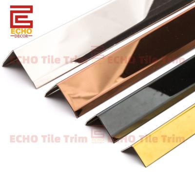 China Stainless Steel 90 Degree External Edge Tile Trim Tile Edge Strip for sale