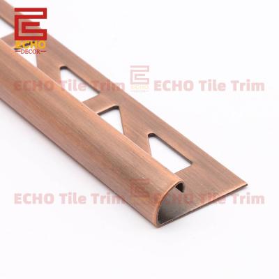 China Vintage 1 4 Round Edge Tile Trim Wall Tile Corner Bead Bronze for sale