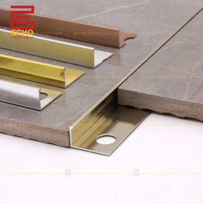 China Glanzende rechte rand Aluminium tegel Trim Smalte tegel Rand 2,5m Te koop