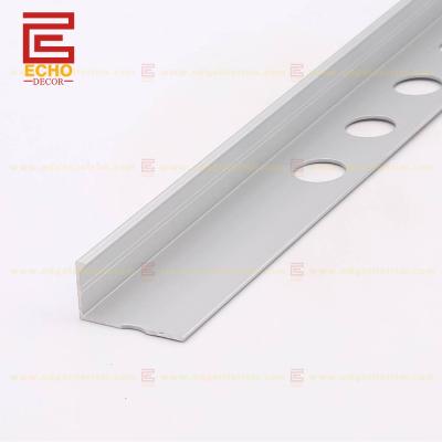 China Screw-fixed Aluminum Tile Trim White External Corner Tile Trim for sale