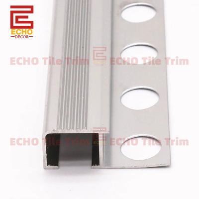 China Anti-slip vierkant neus stap rand trim trap neus trim giet 12mm Te koop