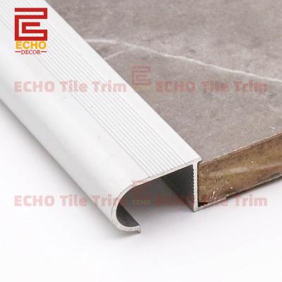 China Aluminium vinyl trappenpaden ronde neus tegel trappen neus trim Te koop