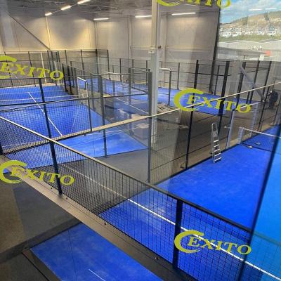 China Super Panoramic EXITO Padel Tennis Courts Assembled Outdoor Padel Court Paddle Court 10m*20m for sale
