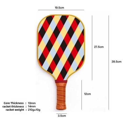 China Customized color Hot sale products fiber glass Nomex trainer outdoor ball paddl racket cricket set tennis paddl ball Pickleball for sale
