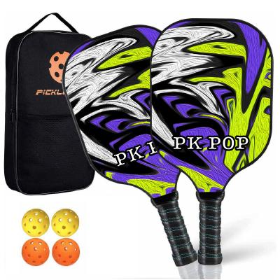 China Customized color Factory price pickleball paddles set of 4 pickleball rackets graphite or fiberglass Carbon Fiber China Custom Logo Outdoor for sale