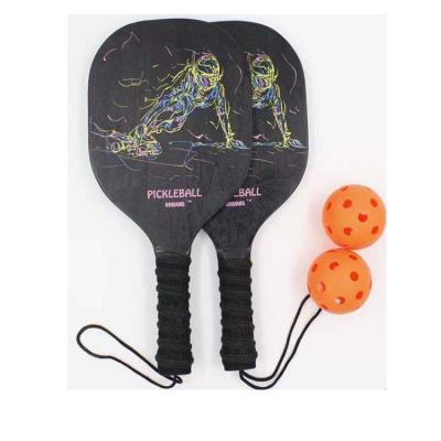 China Customized color 2023 Best selling Wholesale Pickle Ball Custom Logo PP Honeycomb inner Glass Fiber poplar plywood Pickleball Paddle for sale