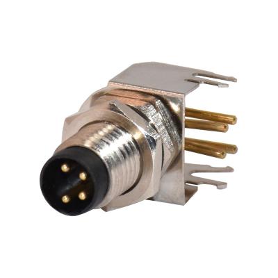 Китай Гнездо держателя PCB соединителя металла держателя панели M8 4pins мужское прямоугольное для датчика продается