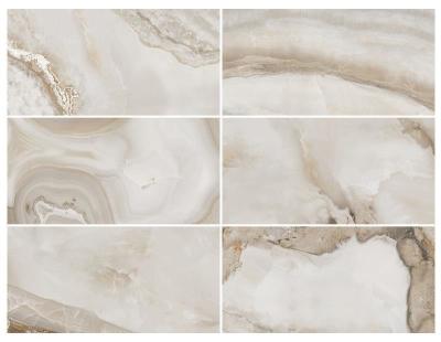 China Modern Natural Stone Polished Gray Onyx Stone Decorative Wall Panel For Sale for sale
