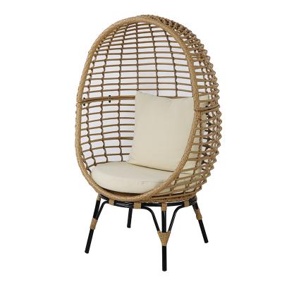 China Factory Price Adjustable Outdoor Furniture KD Steel Frame PE Rattan Garden Egg Chair (Size) for sale