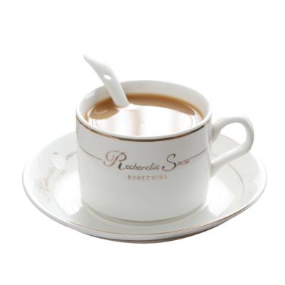 China Viable European-style ceramic coffee mug set, creative mug with gold rim foreign trade ceramic mug for sale
