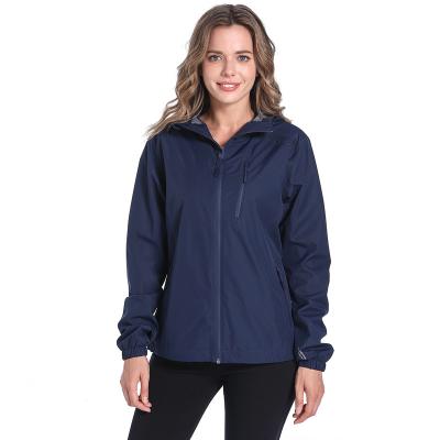 China Fashion Women's Breathable Raincoat With Hood Outdoor Lightweight Windbreaker Rain Waterproof Jacket for sale