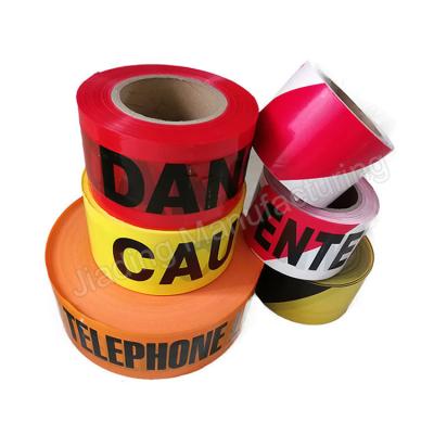 China Yellow Ribbon Roll CAUTION TAPE Used for Notice Danger in Underground PE Warning for sale