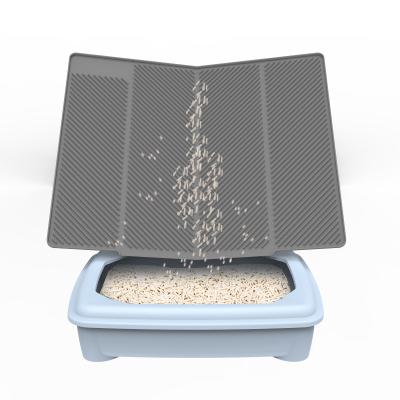 China Waterproof Waterproof cat litter mat foldable cat litter box mats for sale