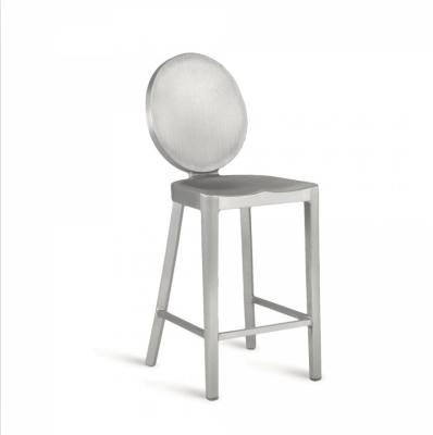 China Good traditional design antique living room home dining used high bar kong stainless steel bar chair for sale