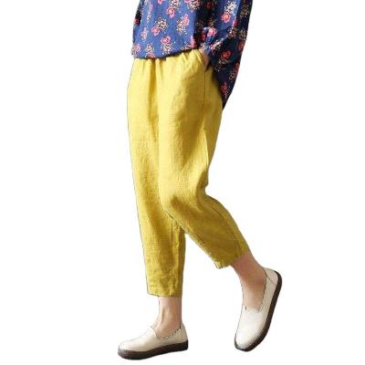China Breathable 100% Cotton Casual Pants For Women Lady for sale