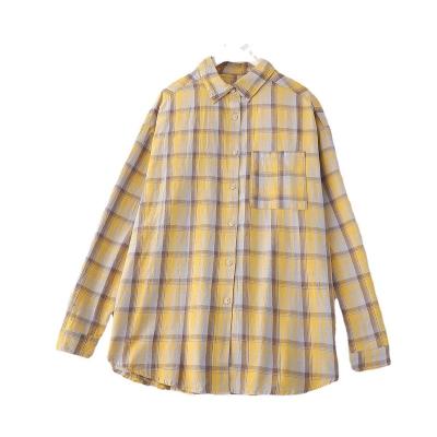 China Breathable Ladies Check Shirt Designs Lady Shirt Long Shirt Designs for sale