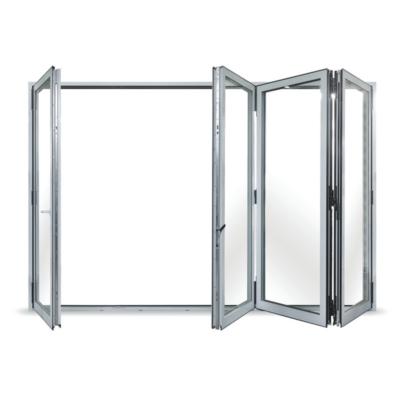 China Aluminum Glass Door Economical Sound Insulation Accordion Shower Cheap Folding Bi Fold Doors for sale