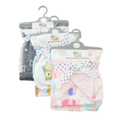 China Super Soft Microplush Minky Baby Winter Custom Fleece Blanket Super Soft With Stitch for sale