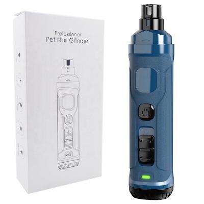 China 2 Stored More Powerful 3X Speed Rechargeable Quiet Dog Trimmer Electric Nail Grinder Painless Paws Grooming Smoothing Tool for sale