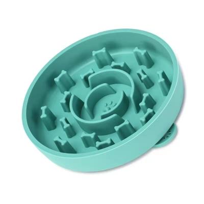 China Customized wholesale non-automatic pet bowl, silicone pet bowl and slow feeder healthy drinking with suction cup for sale