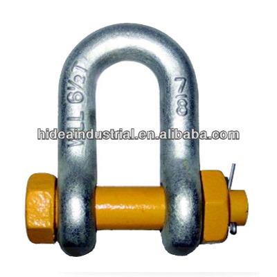 China G80 Bolt Type Chain Shackle G80 Bolt Type Chain Shackle for sale