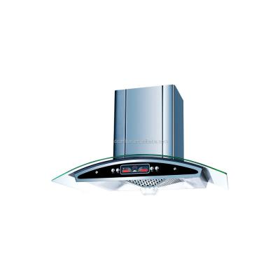 Chine Capuchon de cheminée à arc de verre électrique monté sur le mur avec boîtier en acier inoxydable à moteur en cuivre contrôlé par application à vendre