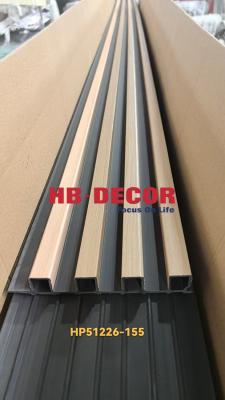 China Buiten Wpc wandpaneel met verborgen verlichting en aanpasbare breedte waterdicht Te koop