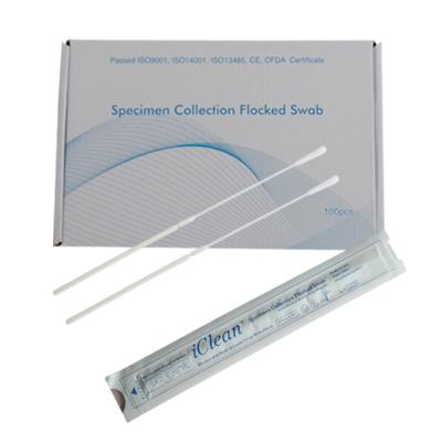 China Throat Nose Nasopharyngeal Cervical Oral Sterile Flocked Nasal Swab Nylon Transport for sale