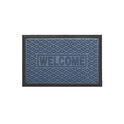 China 60x90 Non Slip Commercial Outdoor Entrance 60x90 Double Stripe Carpet Rubber Flooring Mat for sale
