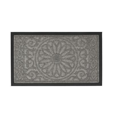 China Loop Pile Polypropylene Carpet Anti-Slip Absorbent Waterproof Outdoor Flooring Rubber Door Mat Custom Made for sale