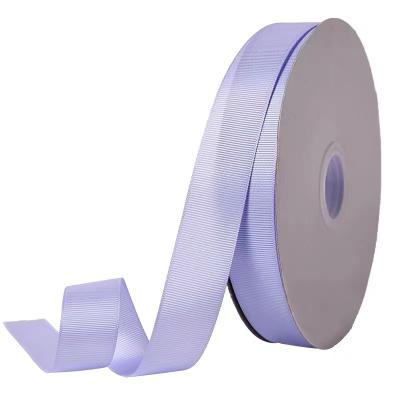 China Floral Heye factory pure color single faced 3-100 mm polyester personalized support grosgrain ribbon for sale