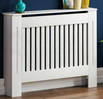 China Modern Adjustable White Wooden Home Furniture Heater Cover Cabinet Grill MDF Radiator Cover Wooden Acceptable Style Customized for sale