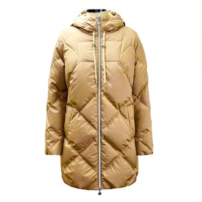 China Waterproof 2023 Autumn Winter New Arrival Embossed Puffer Down Jacket Women Clothing Waterproof ODM Outooor GRS hooded optional for sale