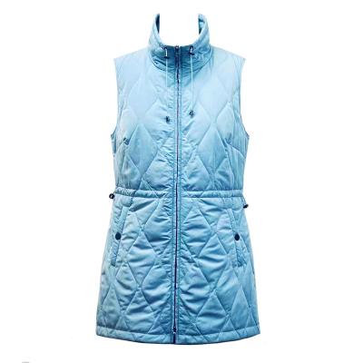 China Waterproof 2023 very popular women Autumn winter Polyester padded special quilted long fashion vests Outdoor OEM ODM for sale
