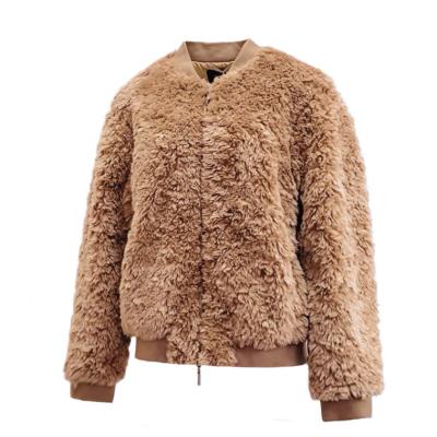China Windproof 2023 new ladies warm coats autumn winter faux fur rib jacket premium outdoor fashion blazer for sale