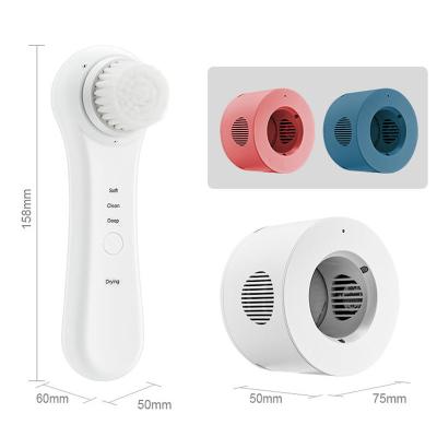 China Pore Shrinking Silicone Facial Detergent OEM USB Vibration Brush Silicone Rechargeable Electric Wash Deep Cleansing Facial Brush for sale