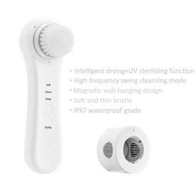 China Pore Shrinking Brush 2021 New Product Ideas Skin Care Device Silicone Brush Face Electric Waterproof Facial Cleansing Brush for sale