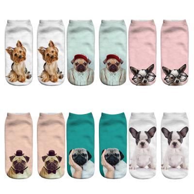 China Factory Wholesale QUICK DRY Socks Custom Comfortable Women LOGO Combed Cotton Socks Best 3D Printed Pattern High Quality Crew Socks for sale