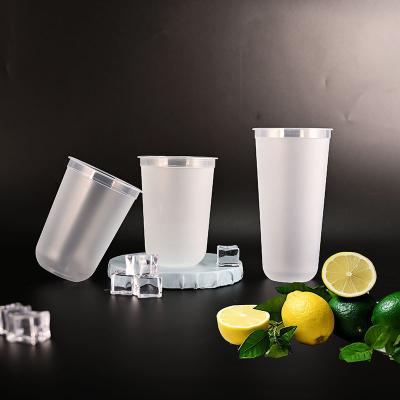 China 380 ml 500 ml 700 ml Copas de chá de plástico de PP congeladas Copas descartáveis ecológicas à venda