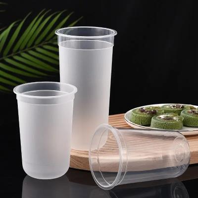 China Durchsichtige Einweg-Plastikbecher Kaffeebecher für Tee-Saft zu verkaufen