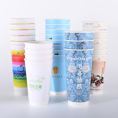 China Durable Recyclable Double Wall Paper Cups With Customer'S Logo Printing for sale