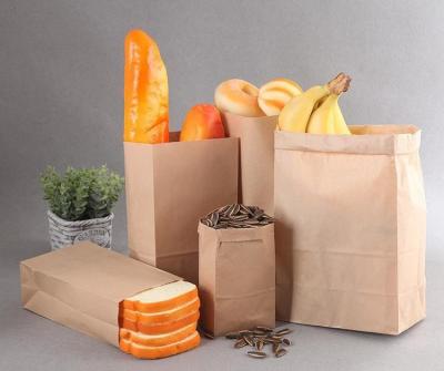 Chine Sacs à emporter Kraft biodégradables durables sans poignée Options écologiques pour la livraison de nourriture à vendre