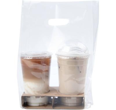 China Portable Sustainable Food Takeaway Plastic Bags Restaurants Catering Services Logo for sale