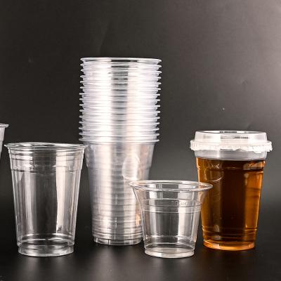 China Clear Smoothies 12 Oz Pet Plastic Cups Custom Pet Cup 10000pcs For Customized for sale