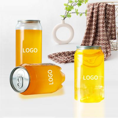 China 500ml 700ml PET Plastic Beverage Bottles With Pull Ring Seal Shrink Film Label for sale